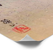 Kraaien vliegen in sneeuw poster (Hoek)