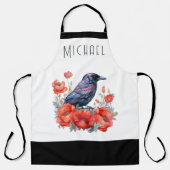 Kraaien Vogelkraai Kraai Liefhebber Bloem Schort (Voorkant)