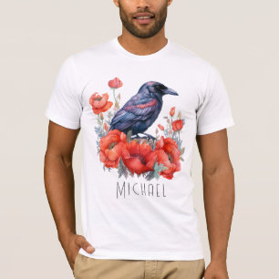 Kraaien Vogelkraai Kraai Liefhebber Bloem T-shirt