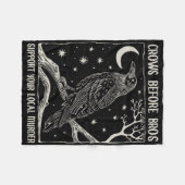 Kraaien voor Bros ondersteunen uw lokale moord gra Fleece Deken (Voorkant (Horizontaal))