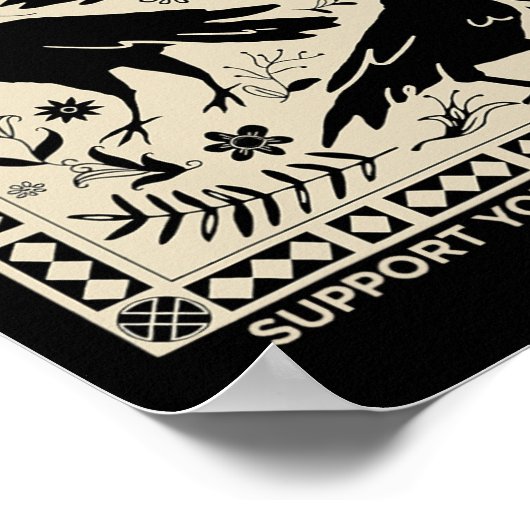 Kraaien voor Bros ondersteunen uw lokale moord gra Poster (Hoek)