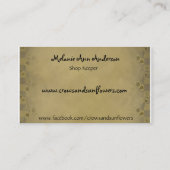 Kraaien, Zonnebloemen & Schapen Primitief Visiteka Visitekaartje (Achterkant)