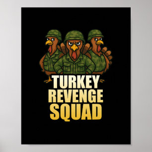 Kraaiende Kalkoenen Wraakploeg Funny Turkey Crew T Poster