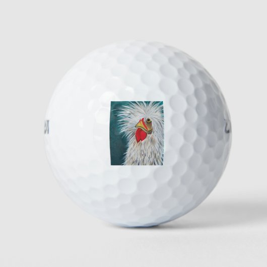 Kraaiende Kip Golfballen (Voorkant)