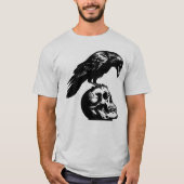 Kraaienschedelraaf, Gothic Bird Black Crow T-shirt (Voorkant)
