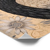 Kraaiportret Abstract schilderij Poster (Hoek)