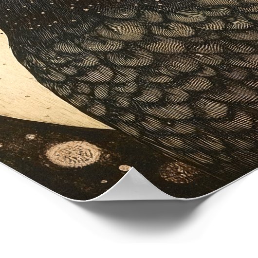 Kraaiportret Abstract schilderij Poster (Hoek)