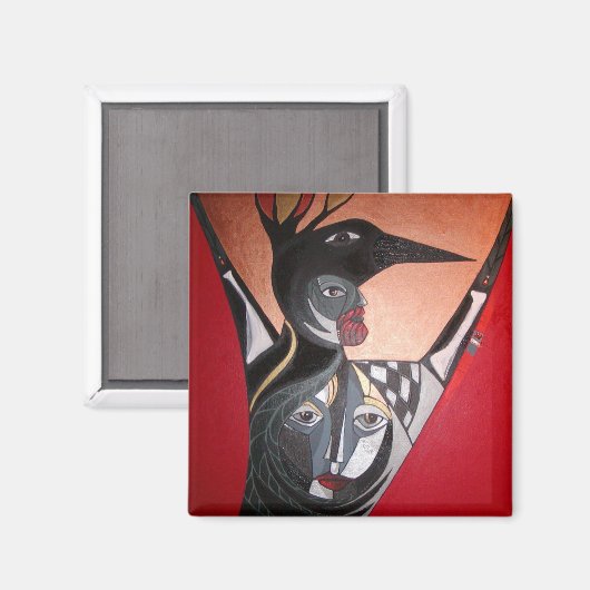 kraaiviering magneet (Voorkant / Achterkant)