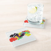 Kraaivlieg herfst glazen onderzetter (Schuin)