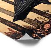 Kraaivogel grillig schilderij poster (Hoek)