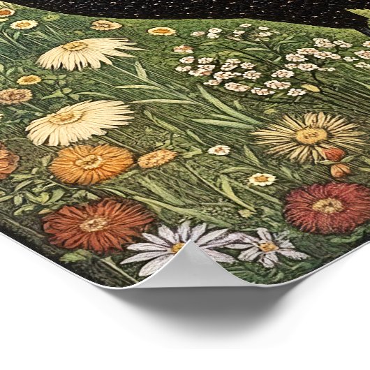 Kraaivogel grillig schilderij poster (Hoek)