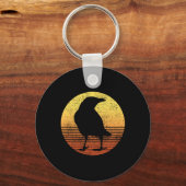 Kraaivogel liefhebber Raven Vintage Sleutelhanger (Voorkant)