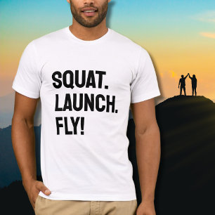 KRAAK. LANCERING. VLIEG! gedurfde Motivatie minima T-shirt