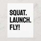 KRAAK. LANCERING. VLIEG! Vet minimalistisch Motiva Briefkaart (Voorkant)