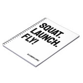 KRAAK. LANCERING. VLIEG! Vetgedrukte minimalistisc Notitieboek (Linkerzijde)