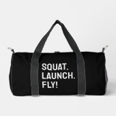 KRAAK. LANCERING. VLIEG! Vetgedrukte minimalistisc Plunjezak (Voorkant)