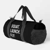 KRAAK. LANCERING. VLIEG! Vetgedrukte minimalistisc Plunjezak (Rechterhoek)