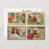 kraakbedekking voor bloemzaad briefkaart (Voorkant / Achterkant)