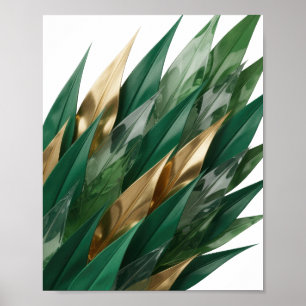 Kraakhelder Zilver Gouden BLAREN Artistiek Motief Poster