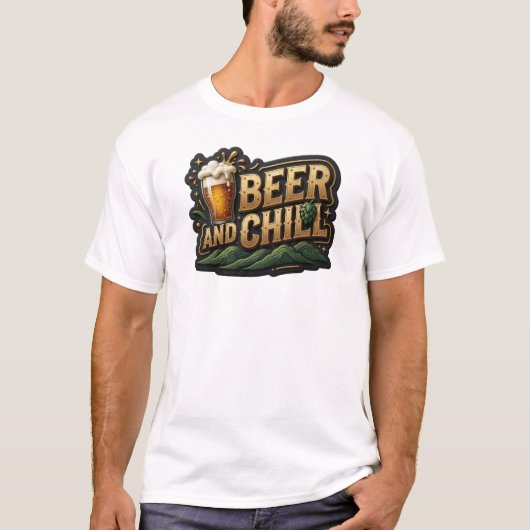 Kraakheldere BIER- EN ONTSPANNINGST-shirt T-shirt (Voorkant)