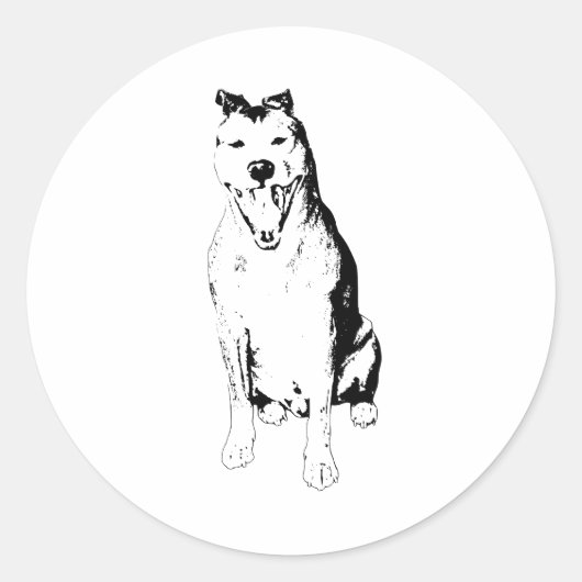Kraakheldere Zithouding Ronde Sticker (Voorkant)