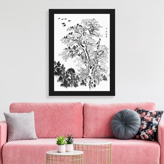 Kraakkudde op zonsopgang canvas afdruk (Insitu (Woonkamer))