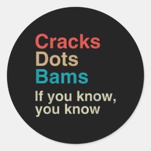 Kraakt Stippen Bams Als je weet, ken je Funny Mahj Ronde Sticker