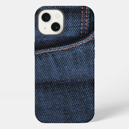 Kraakverse nieuwe blauwe jeanszak iPhone hoesje (Achterkant)