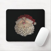 Kraal Kerstmis Kerstman Ster-edelsteen-wit-kerstfe Muismat (Met muis)