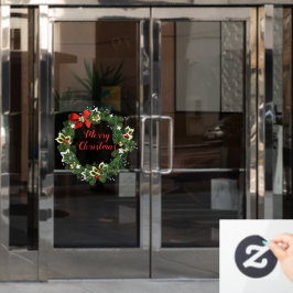 Kraam Kerstmis Kerstkrans Raamsticker