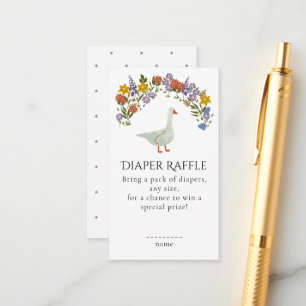Kraam Moeder Gans Wilde Bloemen Luier Raffle Informatiekaartje