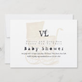 Kraamcadeau uitnodigingen Kraft Pram Goud (Voorkant)