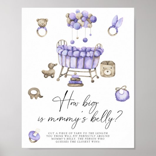 Kraamkamer - hoe groot is mama's buik spel poster (Voorkant)
