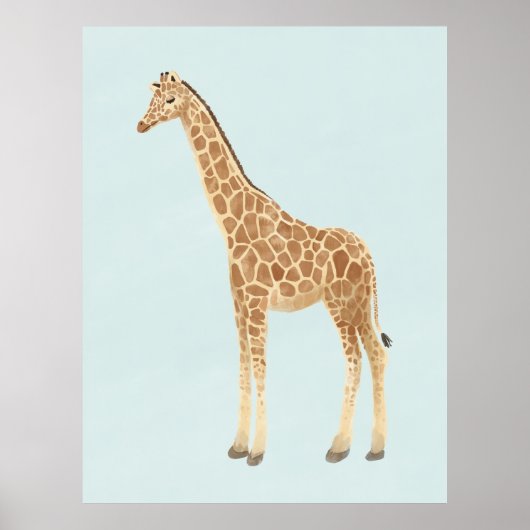 Kraamkamer Kunst Giraffe Poster (Voorkant)