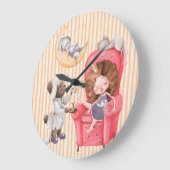 Kraamklok voor prinsessen Nursery Acrylic Wandklok (Hoek)