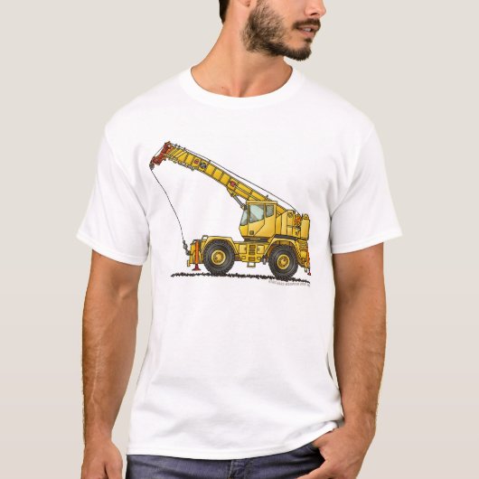 kraan Alle terrein Hydraulische constructietoestel T-shirt (Voorkant)