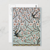 Kraan - Amandelbloesem en zwaluwen Briefkaart (Voorkant / Achterkant)