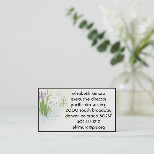  kraan Aziatische Visitekaartjes Rand (Staand voorkant)