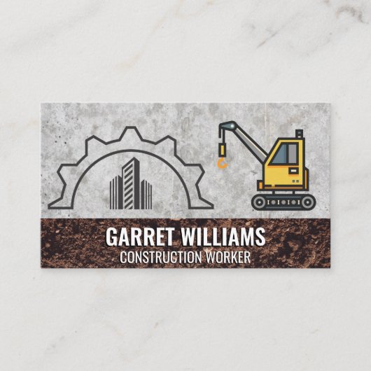 Kraan | Bouw Gereedschap Logo Visitekaartje (Voorkant)