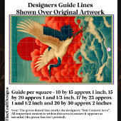 Kraan boven golven onder rode zon DQ9L Decoupage Tissuepapier