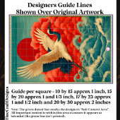 Kraan boven golven onder rode zon DQ9R Decoupage Tissuepapier