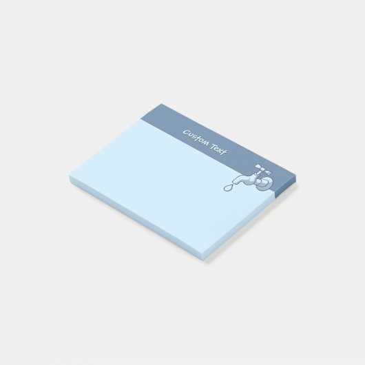 Kraan die drupt post-it® notes (Schuin)