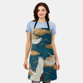 Kraan en golf, Japans ontwerp Schort (Gedragen)