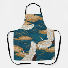 Kraan en golf, Japans ontwerp Schort