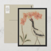 Kraan en orchidee Briefkaart (Voorkant / Achterkant)