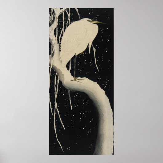 kraan in de sneeuw poster (Voorkant)