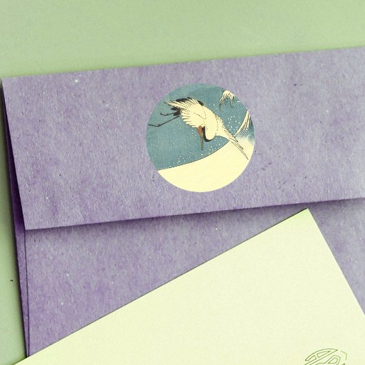 Kraan in oceaangolf ronde sticker