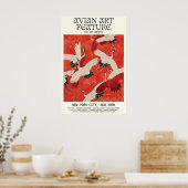 Kraan Kunsttentoonstelling Poster Elegante Vogelmu (Keuken)