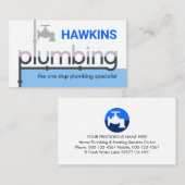 Kraan Leiding Lekt Blauwe Wateren Visitekaartje (Voorkant / Achterkant)