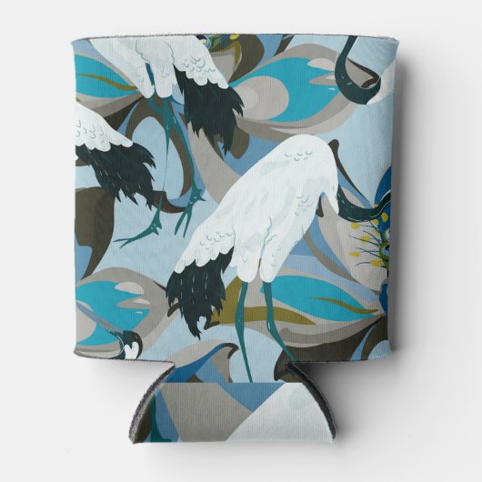 Kraan & Lotus: Abstracte Vintage Blikjeskoeler (Voorkant)